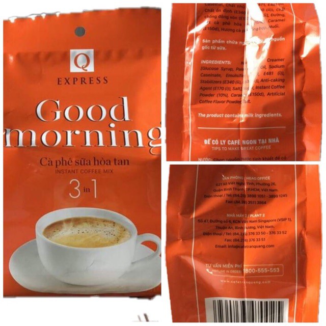Cà Phê sữa hòa tan 3 in 1 Good morning TRẦN QUANG 480g | BigBuy360 - bigbuy360.vn