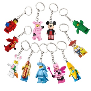 Móc khóa mô hình lego hình cá mập chuối vui nhộn