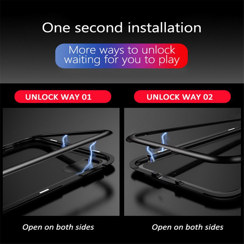 Ốp điện thoại kính cường lực viền kim loại từ tính cho Samsung Galaxy A51 A71 Note 10 Lite S10 Lite S20 Plus S20 Ultra