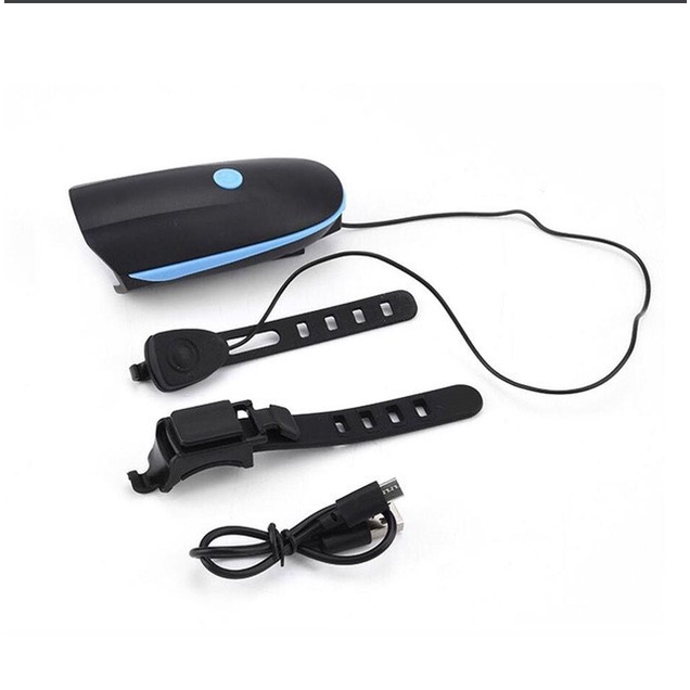 Đèn xe đạp thể thao siêu sáng tích hợp còi pin sạc usb led T6 chống nước