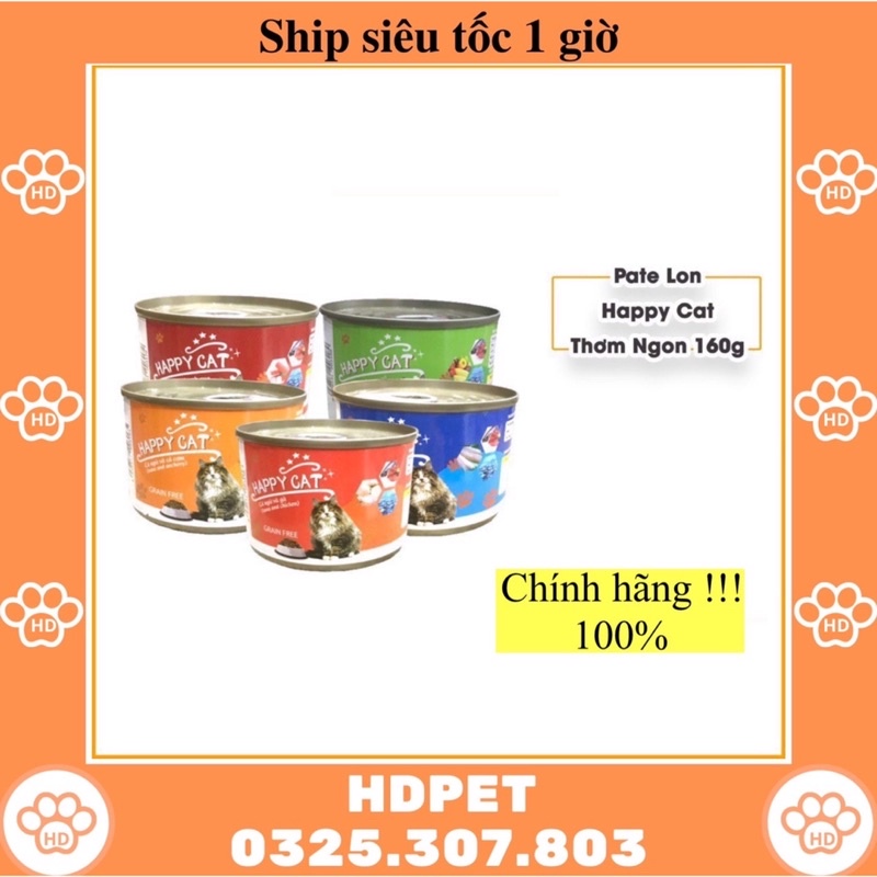 Pate cao cấp Happy Cat lon gói 160gr