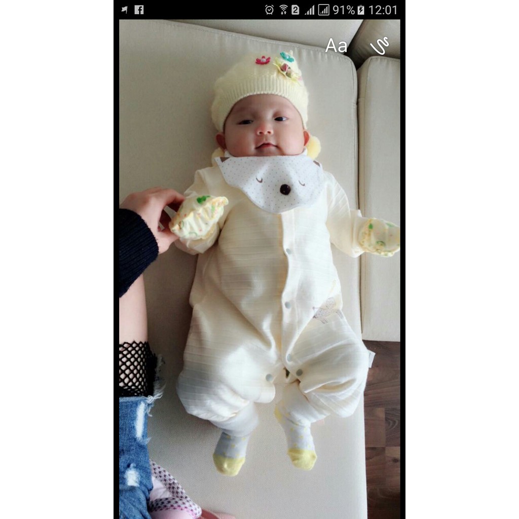 Body cotton cúc 0-12m