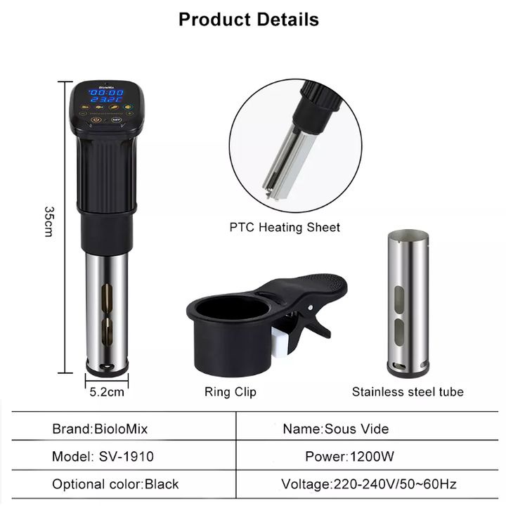 Máy nấu chậm Sous Vide SV-1910 công suất 1500W thương hiệu Biolomix - Bảo Hành 2 Năm