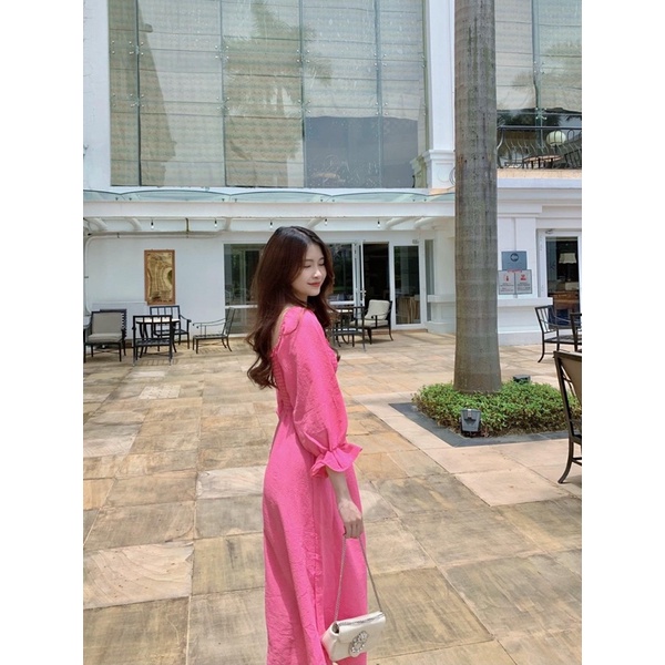 Ceci Cela - Đầm Chun Cổ Vuông Tiểu Thư Cloud