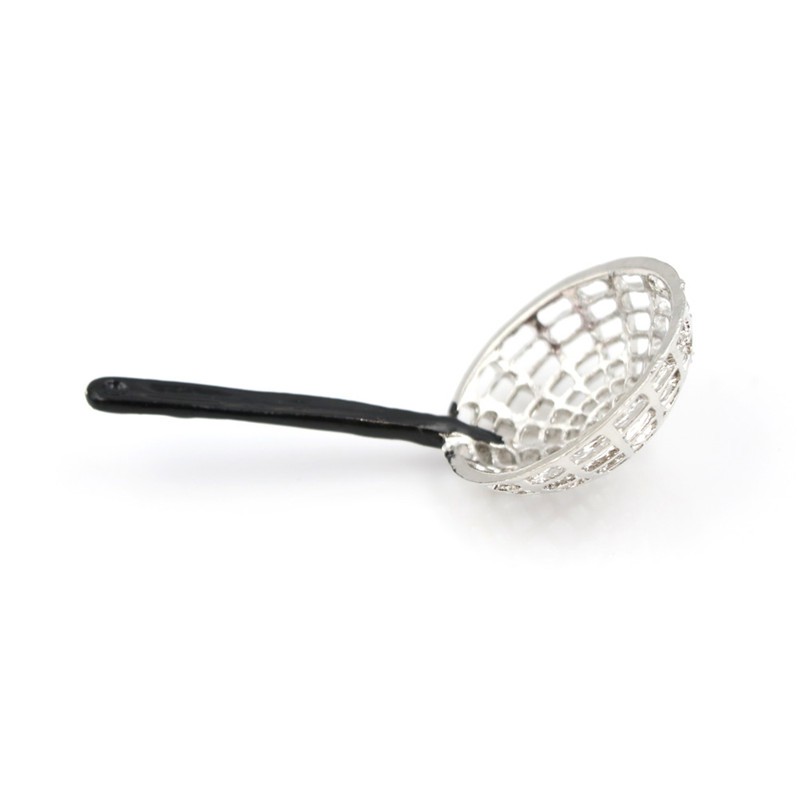 Dollhouse Miniature 1:12 Kitchen Decor Toy Kitchen Metal Colander Length 5cm R