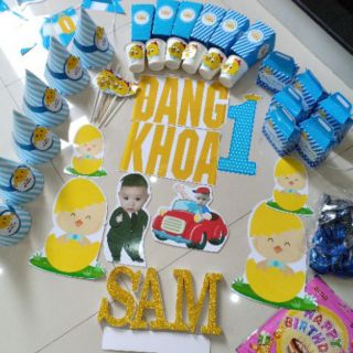 SET TRANG TRÍ SINH NHẬT, THÔI NÔI CHỦ ĐỀ GÀ CON