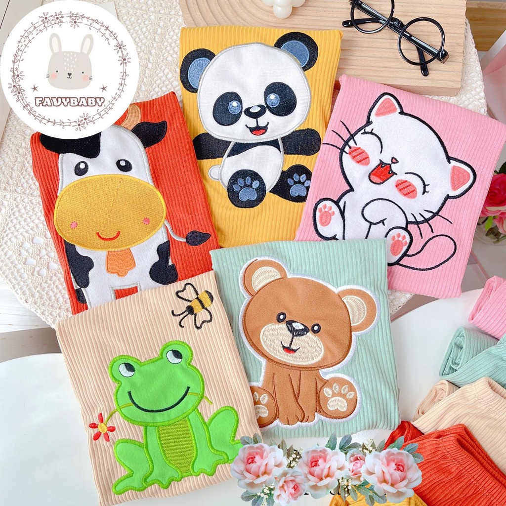 Bộ Dài Tay MINKY MOM Chính Hãng Bé Trai Bé Gái Chất Len Tăm Thu Đông Hình Thêu Đáng Yêu Bé 0 1 2 3 4 5 Tuổi - Favybaby