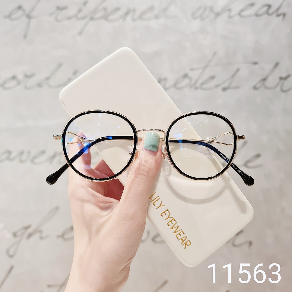 Kính thời trang nữ Lilyeyewear mắt tròn kim loại thanh mảnh nhẹ nhàng thiết kế mới lạ - 11563 | BigBuy360 - bigbuy360.vn