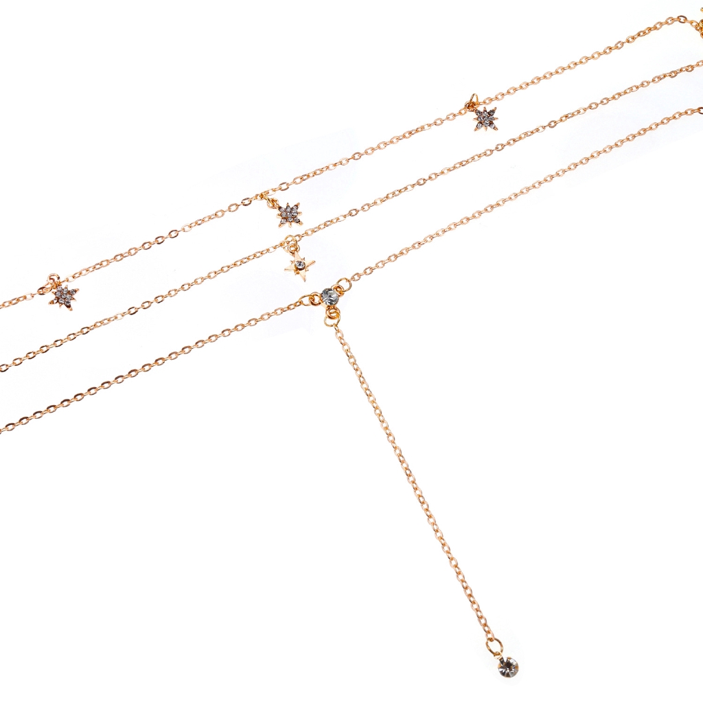 Dây chuyền nhiều lớp phối mặt ngôi sao thời trang