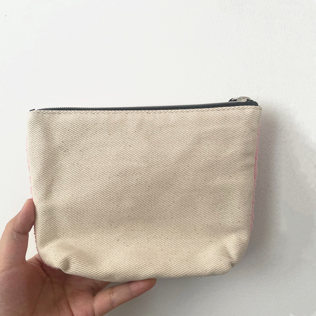 Túi Vải Bông Đựng Điện Thoại / Mỹ Phẩm Thêu Hoạt Hình Oyster Kiểu Nhật Bản Dễ Thương