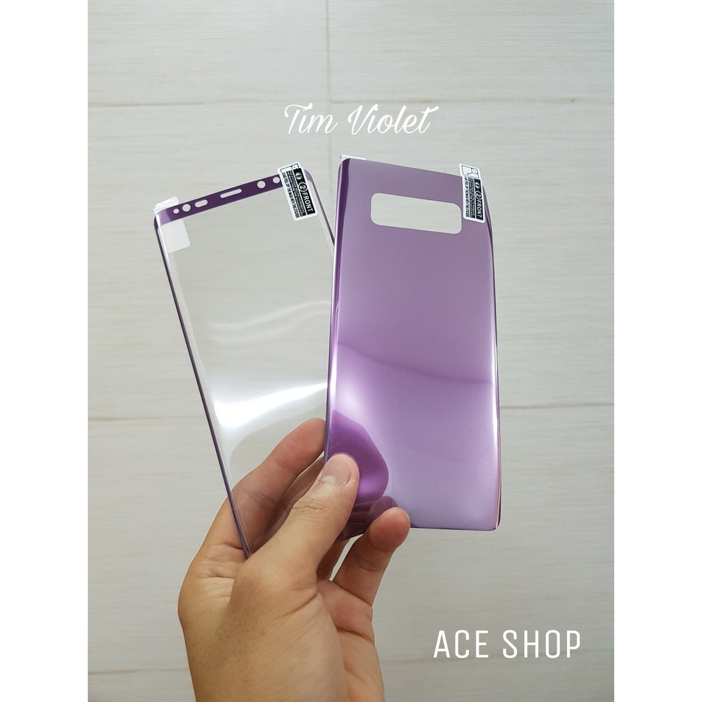 Cường lực dẻo Samsung Note 8, Note9,S8,S8Plus,S9,S9Plus,S7Edge nhiều màu ( mặt trước + mặt sau ) giá rẻ