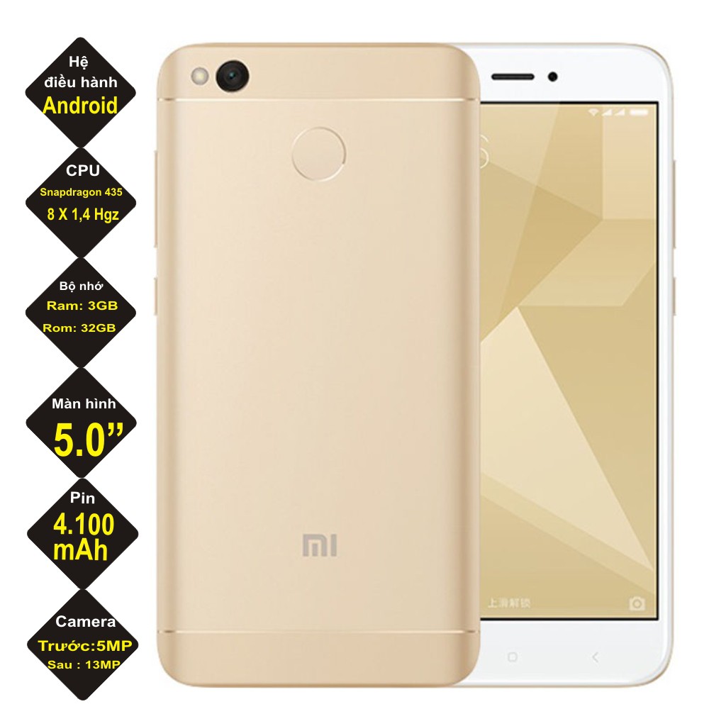 [HÀNG LOẠI 1] Điện thoại Xiaomi Redmi 4x 32GB 3GB - nhập khẩu [TAS9]