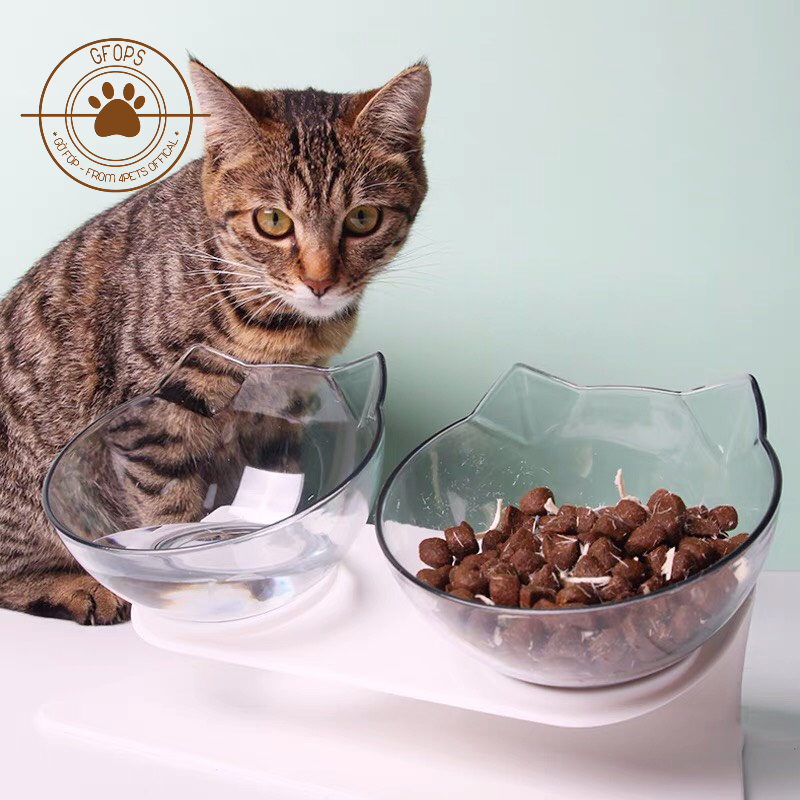 Bát đựng thức ăn cho chó mèo chất liệu nhựa PVC cao cấp, nghiêng 30 độ chống gù - 4pets official