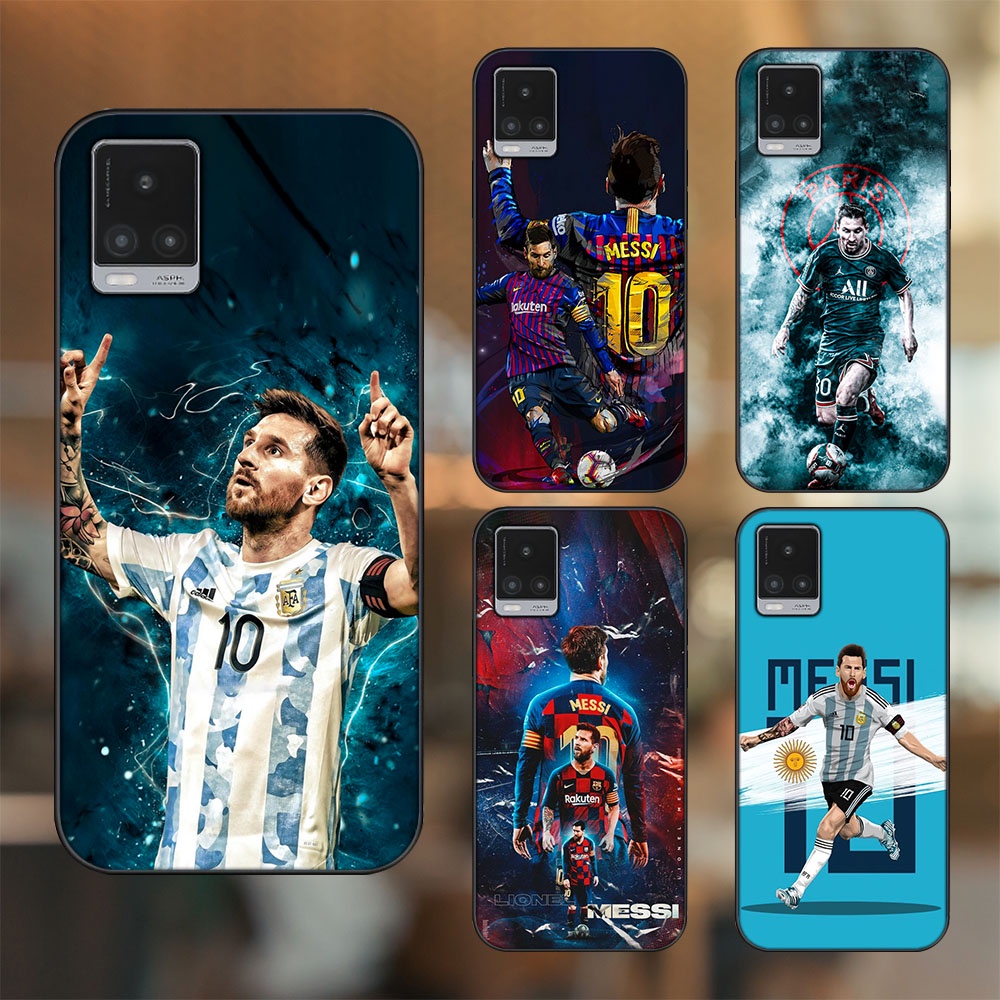 Ốp lưng Vivo V20 viền đen in hình Lionel Messi Barcelona PSG