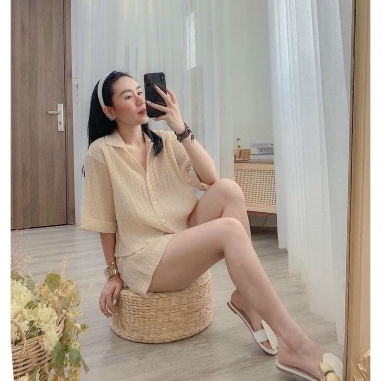 Set đũi nhăn bassic