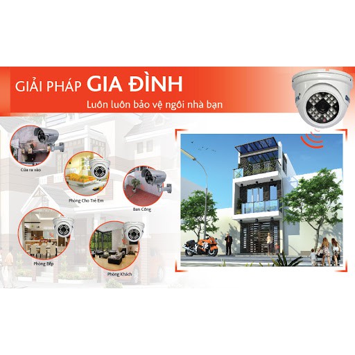 Trọn bộ 1-4 mắt camera an ninh giám sát cho gia đình, biệt thự, trường học, nhà xưởng, trang trại chính hãng HikVision