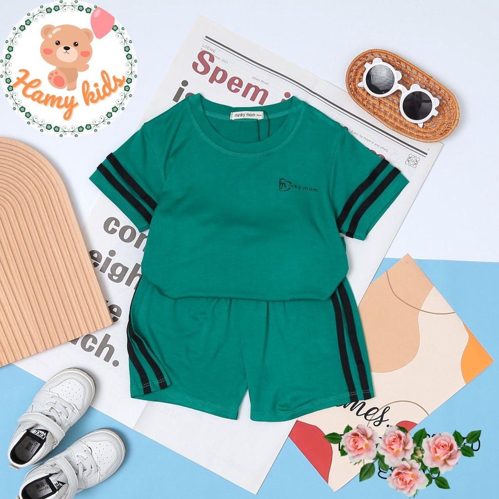 Đồ Bộ Trẻ Em Minky Mom Chính Hãng Vải Thun Lạnh Sọc Trơn Kiểu Dáng Thể Thao Cho Bé Từ 0-5 Tuổi Dưới 20kg - Hamykids