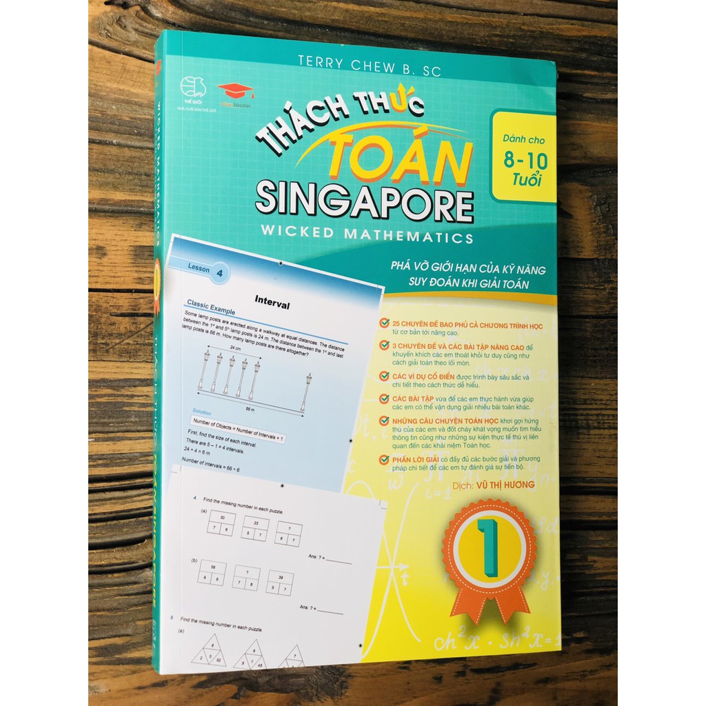 Sách: Thách Thức Toán Singapore 1 - Toán tiểu học (8-10 tuổi)