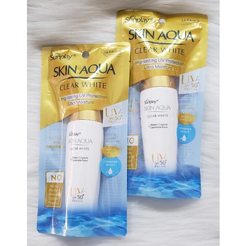 Kem chống nắng dưỡng da trắng mịn Sunplay Skin Aqua Clear White SPF50+, PA++++ 25gr