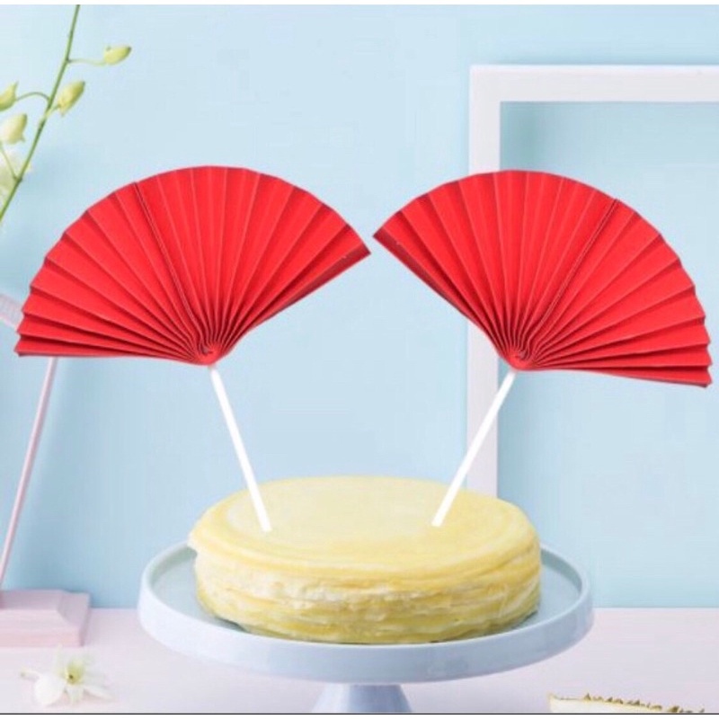 [TRANG TRÍ] Set 3 size Quạt giấy trang trí bánh kem, cắm hoa để bàn