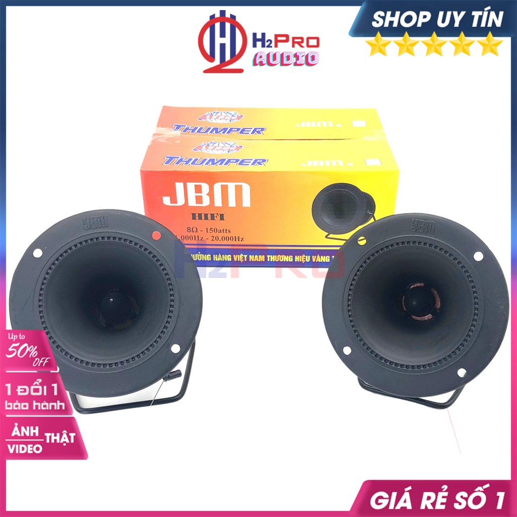 Đôi Loa Treble Kèn, 2 Loa Tép Rời Thumper JBM Tròn 200W-Từ 80 Chính Hãng, Tiếng Treble Sáng Khoẻ, Hàn Sẵn Tụ-H2Pro Audio