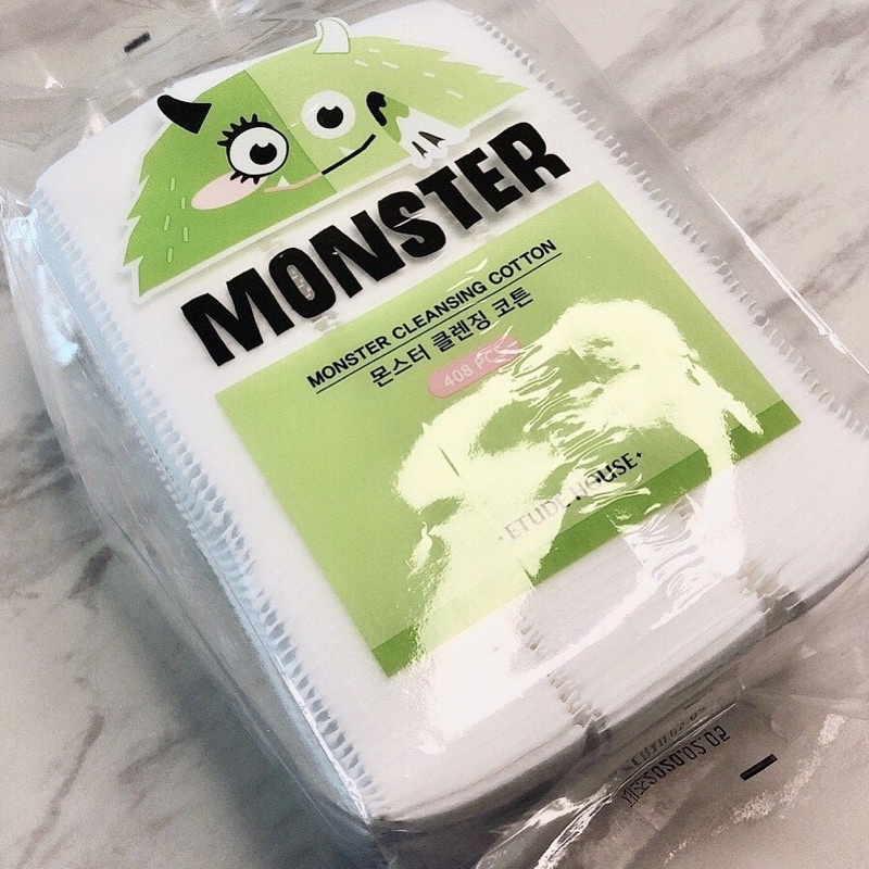 Bông tẩy trang Cotton Etude House Monster Cleansing 408 miếng (Bill Hàn)