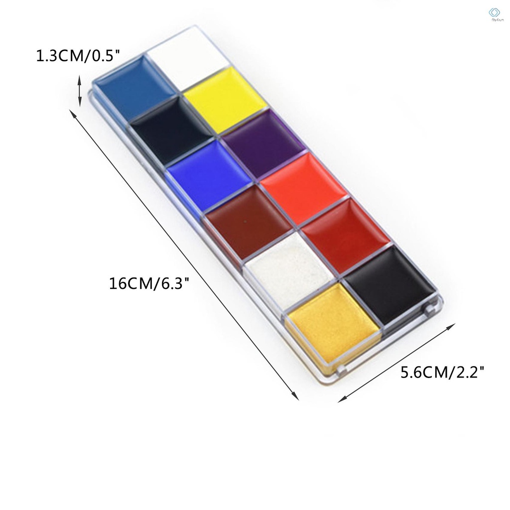 Bảng 12 màu sơn dầu thân thiện với da với 1 bảng màu kèm 4 cọ trang điểm
 | BigBuy360 - bigbuy360.vn