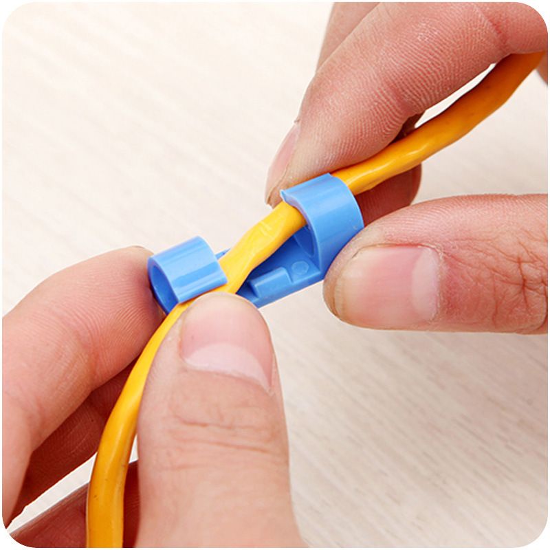 Vỉ 16 nẹp dây điện cao cấp- Bộ 16 nẹp dây sạc điện thoại - Nẹp dây có đế dán, kèm băng keo dán 3M siêu dính