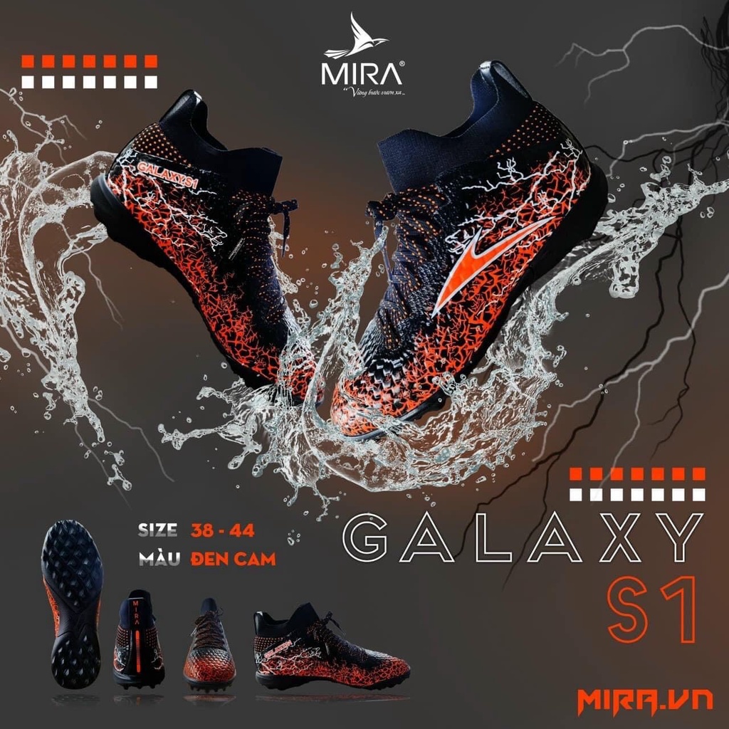 Giày Đá Bóng Sân Cỏ Nhân Tạo Chính Hãng Mira Galaxy S1 - Mẫu Mới Nhất 2022