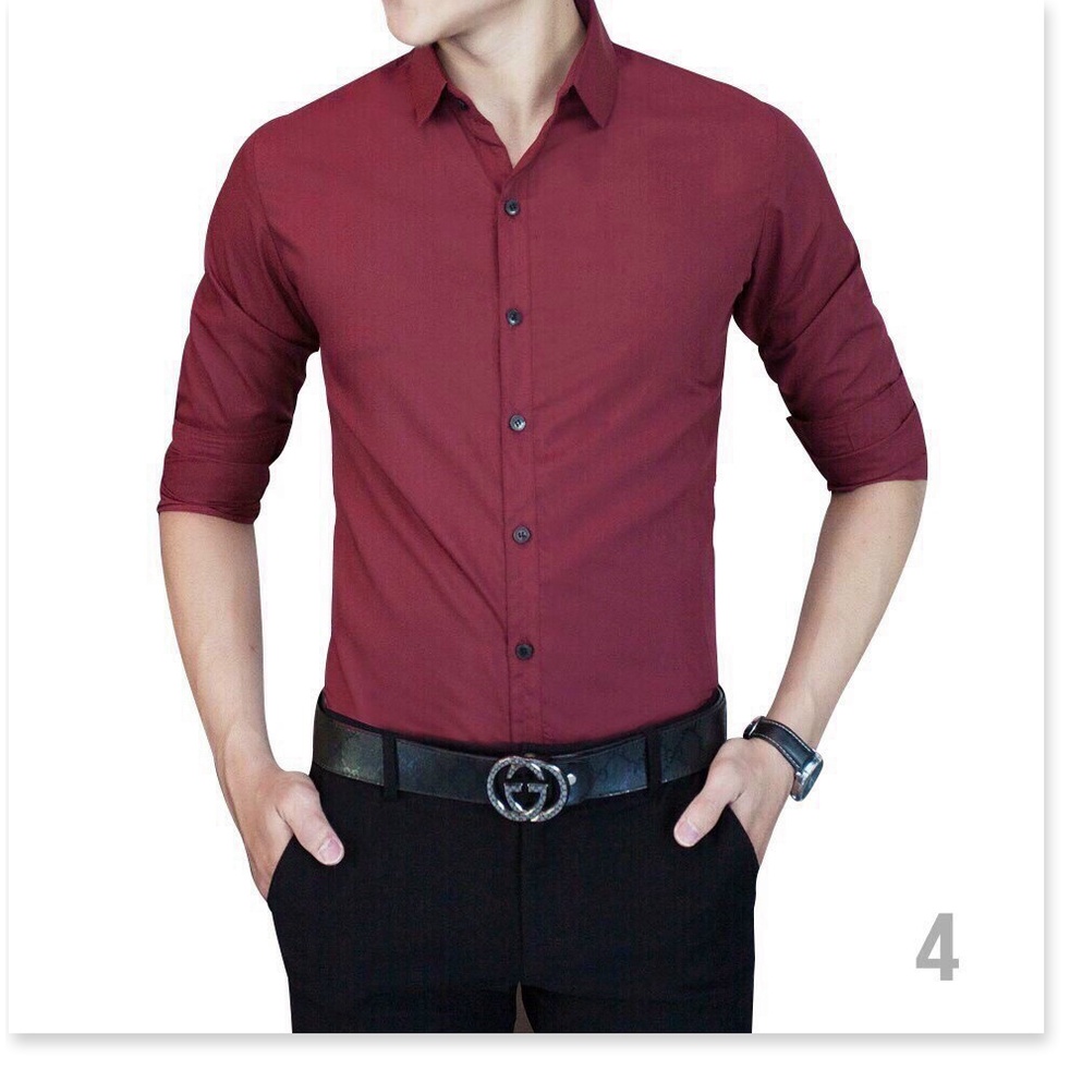 Áo sơ mi trơn dài tay cực phong cách đậm chất nam giới KOKO MI FASHION