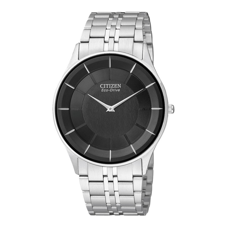 [Mã FARSBR243 giảm 15% đơn 249K] Đồng Hồ Citizen Nam Siêu Mỏng Dây Kim Loại Eco-Drive AR3010-65E - Mặt Đen (36mm)