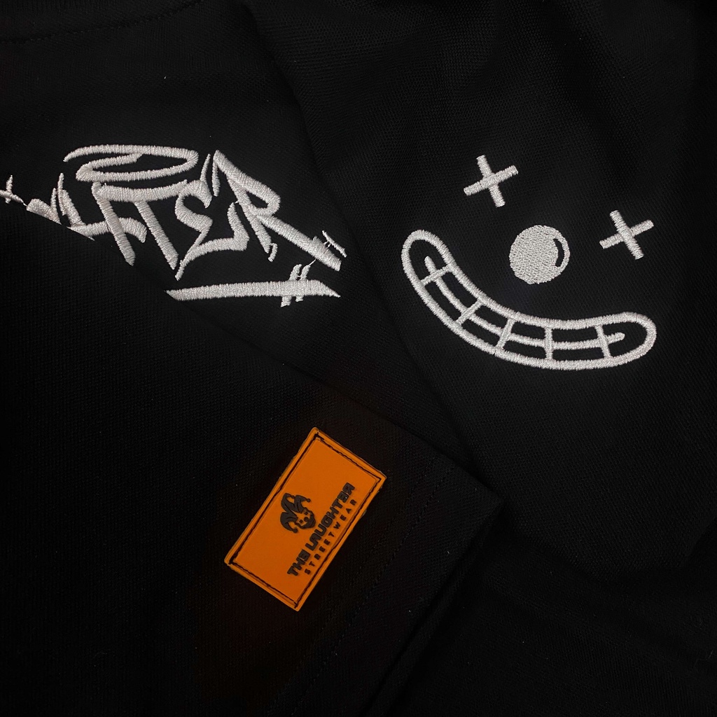 LAUGHTER BASIC OVERSIZED POLO - Áo polo thêu Streetwear Hip Hop | BigBuy360 - bigbuy360.vn