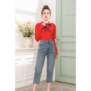 Áo len nơ lụa KOKA 39602