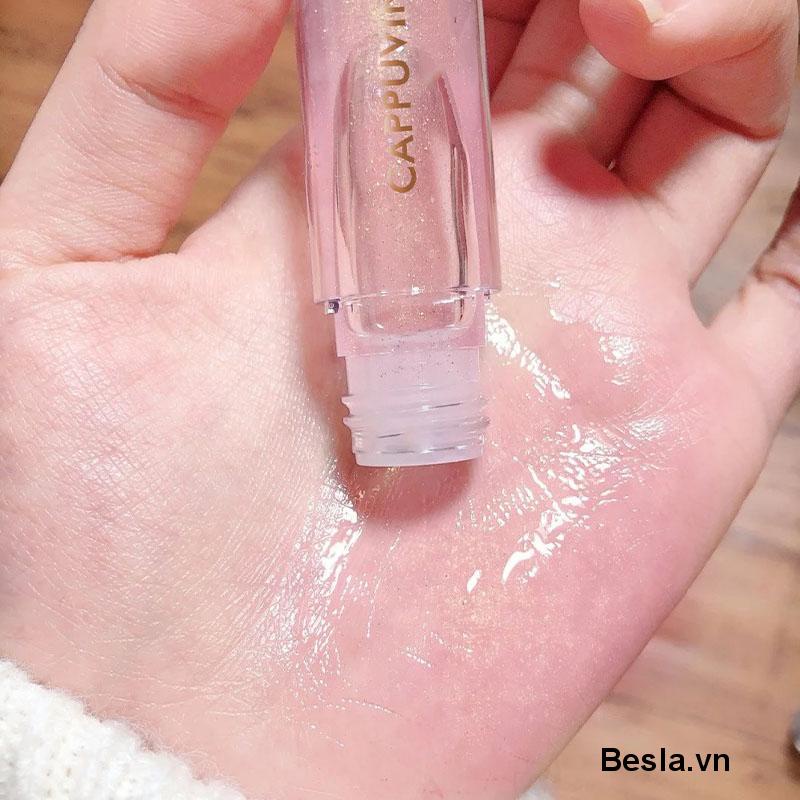 🍓Son Bóng Cappuvini Dưỡng Ẩm Lâu Trôi 5 Màu Lựa Chọn Ống Trong Suốt