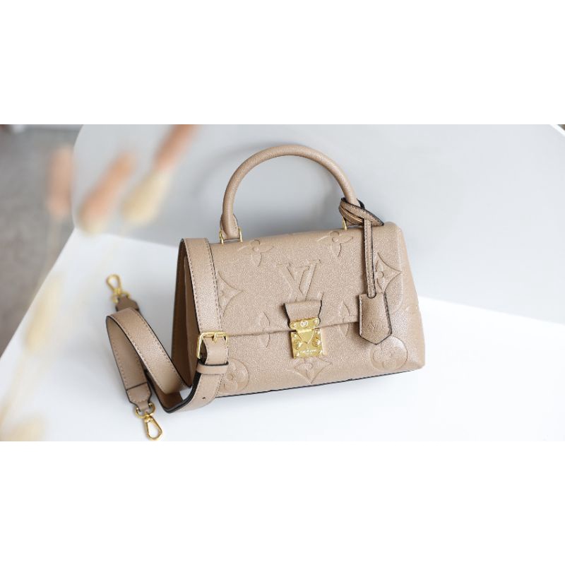 Túi xách nữ LV MADELEINE da bò siêu mềm 4.màu họa tiết kèm quai đeo dài+tag logo móc túi sang chảnh fullbox nam châm