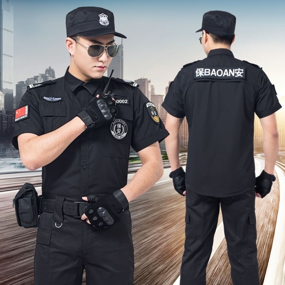 Set đồ hóa trang thành bảo vệ thiết kế tay dài màu đen thời trang cho nam