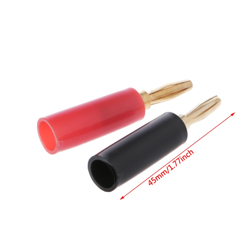Set 4 Đầu Nối Dây Loa Không Hàn Mạ Vàng 4mm