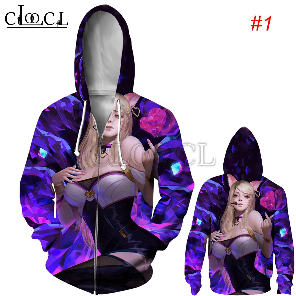 Hx Áo Khoác Hoodie Tay Dài In Hình Game Liên Minh Huyền Thoại 3d Phối Khóa Kéo Thời Trang Cho Nam Nữ