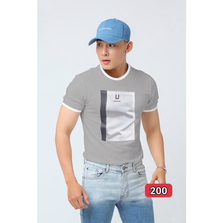 Áo Thun Nam trắng Cổ Tròn in họa tiết Cao Cấp ( nhiều màu) Tay Ngắn, chất cotton mềm mại Lady-Hn Store88 200