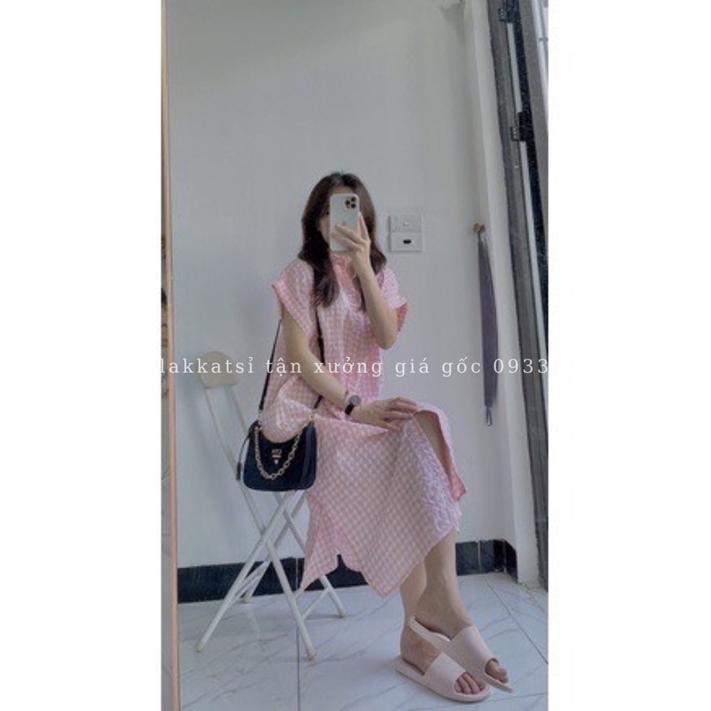 Đầm sơ mi cộc tay dáng suông hàng thiết kế siêu đẹp váy sơ mi nhiều màu 5917