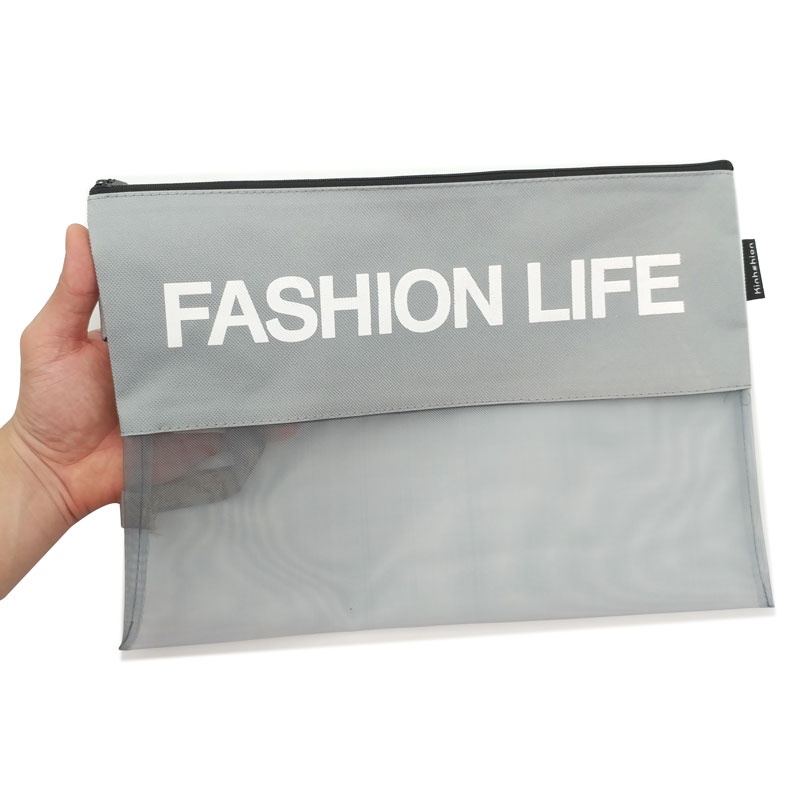 Túi Lưới A4 Fashion Life - Kinhshion A4-129 - Màu Xám