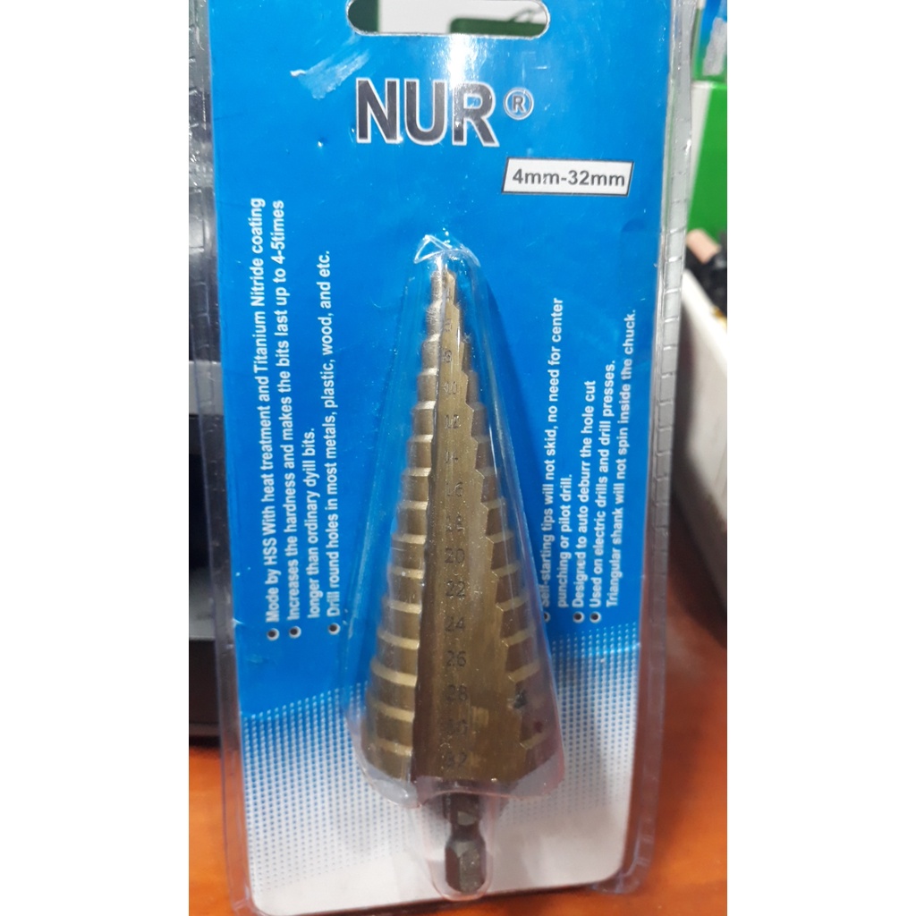 Mũi khoan tháp đa năng chui lục giác phủ titan khoan nhựa gỗ kim loại cao cấp