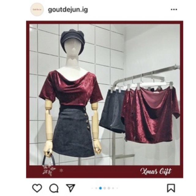 Áo đỏ ngắn Goutdejun