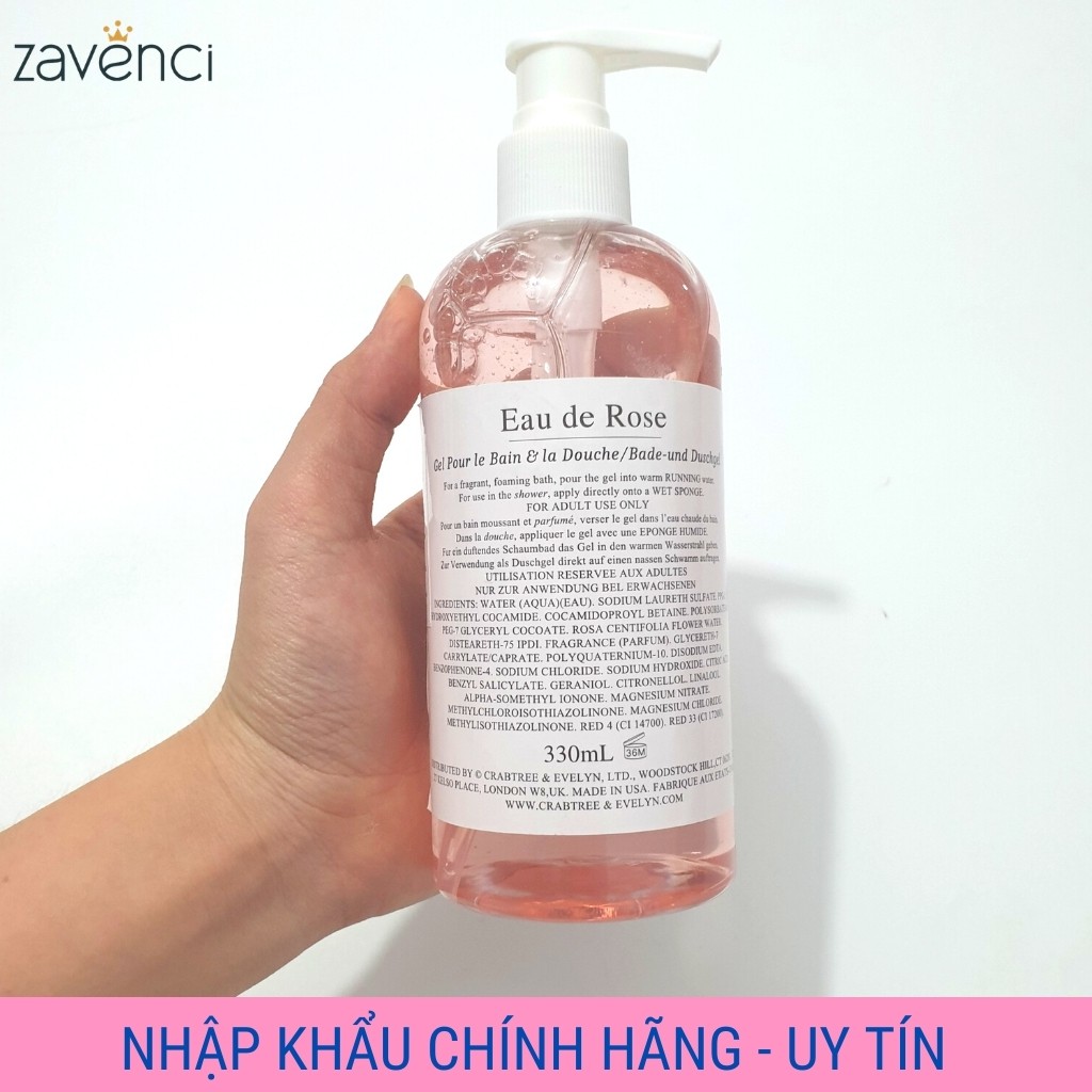 Sữa Tắm CRABTREE & EVELYN Dưỡng Da Trắng Sáng Mềm Mịn Hương Hoa Hồng Tự Nhiên (330ml) | BigBuy360 - bigbuy360.vn