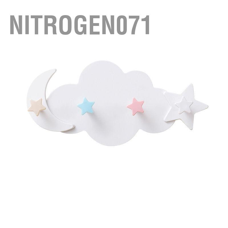 Nitrogen071 Người giữ chìa khóa tường đám mây Độ dính chắc chắn Treo Hình dạng dễ thương Vô giá Móc áo khoác phòng ngủ cho nhà