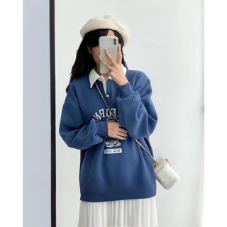 Áo sweater nỉ polo canifor áo sweater nỉ nam nữ dáng thụng cổ cao 3 màu