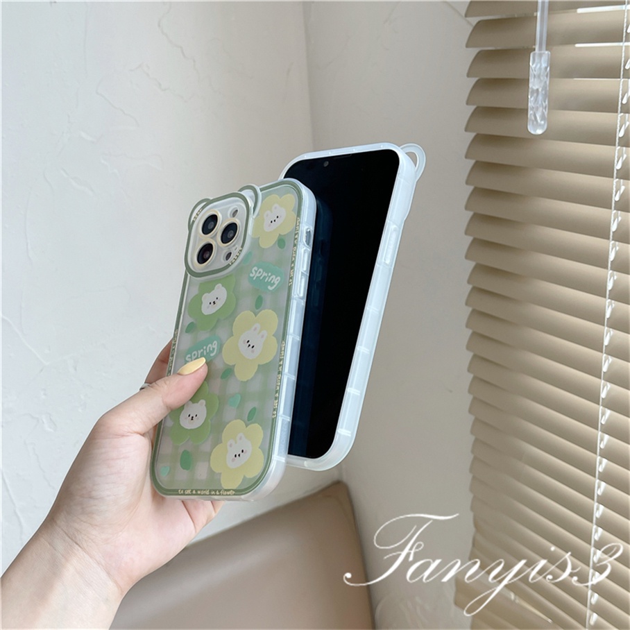 Ốp Điện Thoại Mềm Trong Suốt Họa Tiết Gấu Trắng Cho iPhone 14 13 12 11 Pro Max X XR Xs Max 8 7 6 6s Plus SE 2020