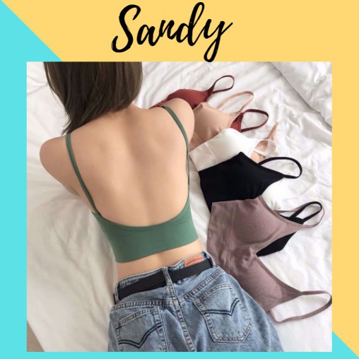 Áo bra gân tăm chữ U❤️FREESHIP❤️hở lưng siêu hot - không gọng nâng ngực gợi cảm 6 màu lựa chọn