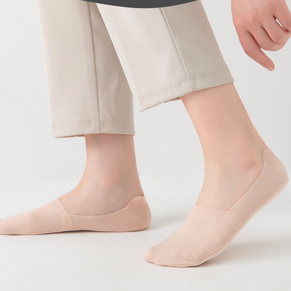 Vớ thuyền không trượt bằng lụa lạnh mỏng nhiều màu sắc thời trang mùa hè cho nữ