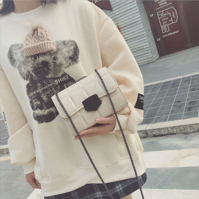 Túi xách nữ đeo vai dây xích đặc chống trộm cướp may trần chỉ phong cách Hàn Quốc Capucha T49